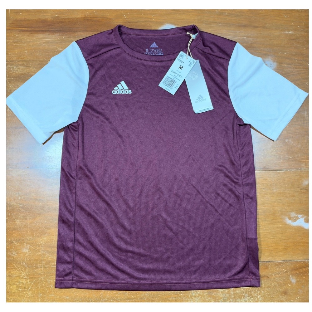 NWT Adidas Estro 19 JSYY Boys Medium Maroon Aeroready Soccer Jersey DP3224